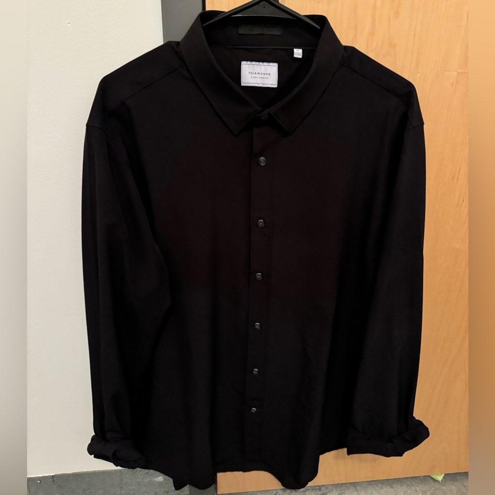 7 Diamonds Liberty 4 Way Stretch Button Down - XL Black